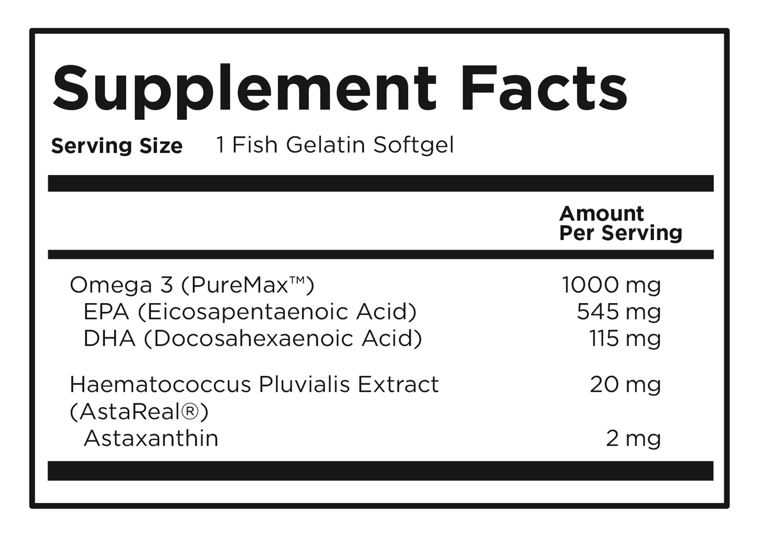 Astaxanthin + Omega 3